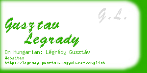 gusztav legrady business card